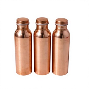 Botellas de Agua Clásicas de Cobre, Redondas, Duraderas, de Metal, Diseño Minimalista para Uso Promocional - Product Image 1