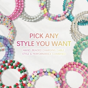 Cargador de Teléfono Tipo C con Cuentas de Colores para Auto y Computadora con Carga Rápida - Regalo para Mujer, Souvenir - Product Image 6