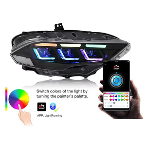 Faróis LED RGB 2018-2023 para S650 <span class=keywords><strong>Mustang</strong></span> Full LED Front Lamp Sequencial Turn Signal Assembly Atualização Nova 12V 36W DRL - Product Image 1