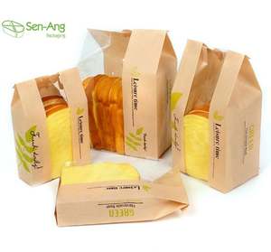 Sac en papier kraft jetable transparent pour boulangerie, qualité alimentaire, pour aliments frits, vente en gros d'usine SenAng05 - Product Image 1