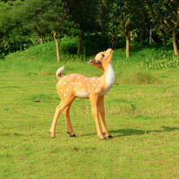 Escultura de Animal Salvaje Realista, Modelo de Ciervo Sika Grande, Estatua de Resina de Fibra de Vidrio Personalizable para Jardín, Villa, Parque, Paisajismo