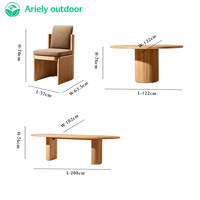 Ensemble de canapés de jardin en teck de luxe, mobilier d'extérieur moderne pour hôtels, villas, patios et bords de piscine, imperméable, résistant au soleil, teck massif