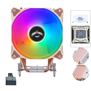 Qiuzaim Máy tính để bàn 2011 <span class=keywords><strong>CPU</strong></span> tản nhiệt 4/6 ống đồng làm mát bằng không khí X99 <span class=keywords><strong>CPU</strong></span> Fan 4-pin/PWM im lặng X79 Bo mạch chủ 12cm - Product Image 1