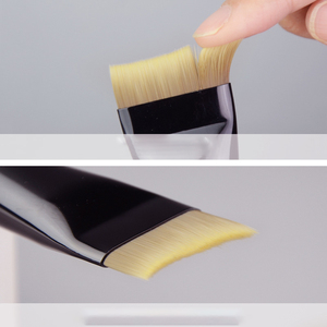 Pennello per Trucco Fondotinta Liquido e in Crema, Piatto e Rotondo, Angolato, Completamente Nero, Alta Qualità - Product Image 3