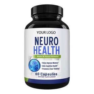 Capsules de soutien cérébral à la phosphatidylsérine végétalienne de marque privée, vitamines, minéraux, suppléments nootropiques biologiques pour adultes - Product Image 1