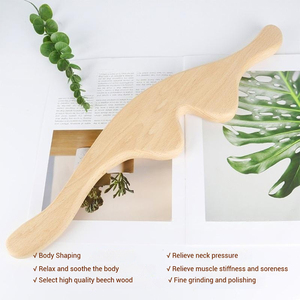 Factory <b>Personalized</b> Wooden Guasha Tools Anti Cellulite <b>Massage</b> Tool Wood Therapy Lymphatic Drainage Paddle Soft Tissue Therapy - Product Image 4