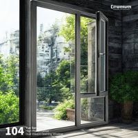 Fenêtres fixes en alliage d'aluminium, profil horizontal de 120 mm, coupe-vent, isolation thermique, réduction du bruit, imperméables