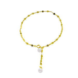 Pulsera de Cadena con Mariposas Frescas y Dulces de Plata de Ley 925 y Oro Amarillo WENCHI para Mujer, Joyería de Alta Gama al por Mayor - Product Image 1