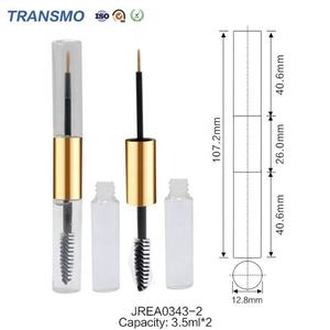 Botella Vacía para Pestañas de Doble Cara 2 en 1, Envase Transparente Redondo para Delineador y Rímel, para Suero de Pestañas - Product Image 3