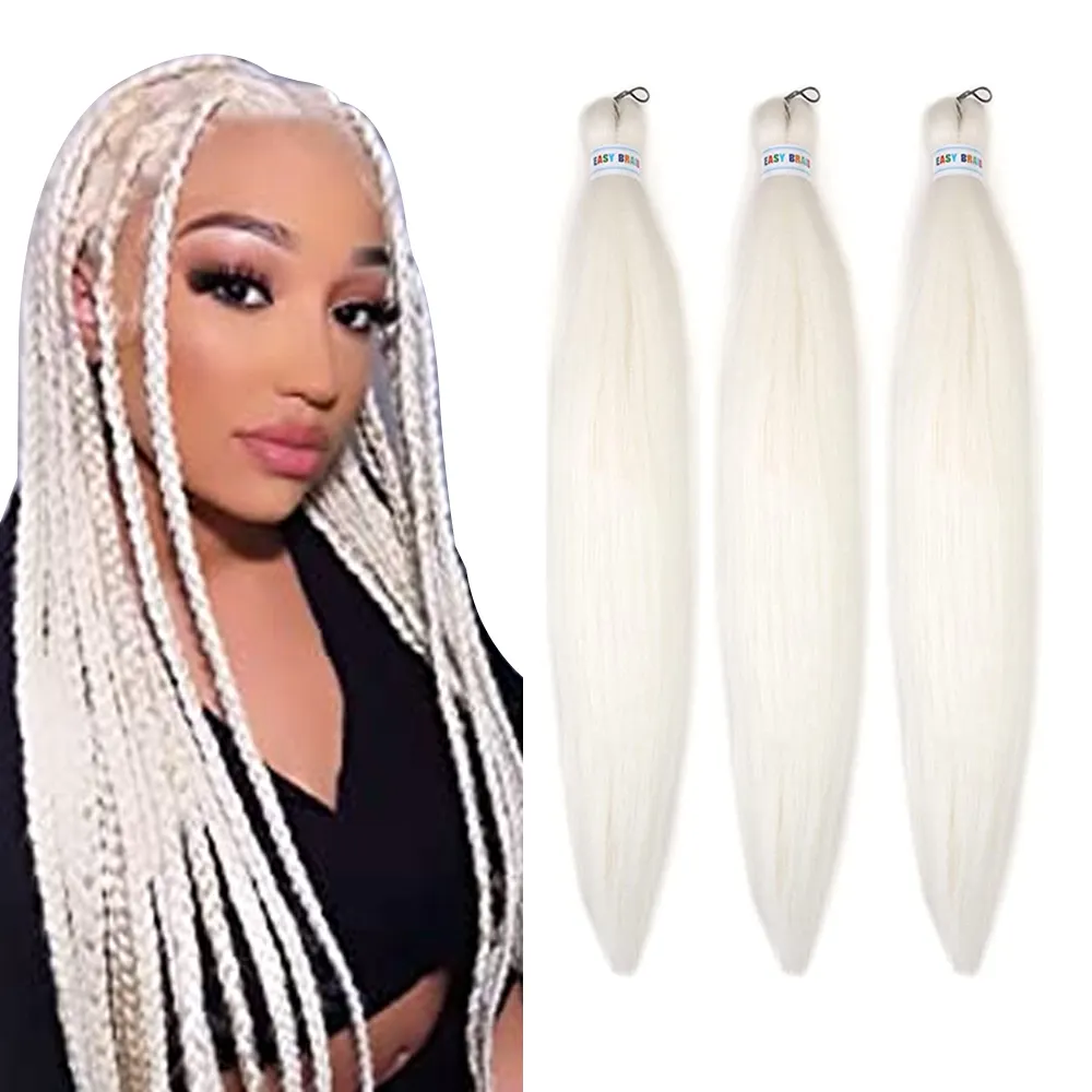 Ombre Braiding Hair 26 Inch Hot Water Setting Professional Yaki Kanikalon Pre-Stretched Braiding Hair Extension