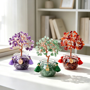 Wholesale Handmade Copper Wire Wrapped Natural Crystal <b>Tree</b> Amethyst Money <b>Tree</b> for Home Decoration - Product Image 5