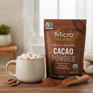 <span class=keywords><strong>Cacao</strong></span> en Polvo Orgánico Crudo Sin Azúcar, Sabor Intenso a Chocolate Negro, <span class=keywords><strong>PH</strong></span> 5.2-5.8, para Repostería, Smoothies y Chocolate Caliente - Product Image 4