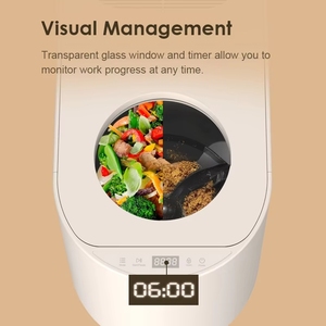 Broyeur de déchets alimentaires automatique 4,5 L, composteur électrique intelligent grande capacité pour cuisine, machine de recyclage des déchets d'intérieur - Product Image 3