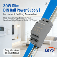 30W 12V DC Din Raylı Güç Kaynağı Tek Çıkışlı AC DC Dönüştürücü Endüstriyel Anahtarlamalı Güç Kaynağı Aşırı Yük ve Kısa Devre Korumalı