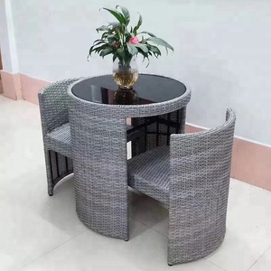 Juego de mesa de café de ratán para jardín, <span class=keywords><strong>muebles</strong></span> de exterior únicos para cafetería - Product Image 1