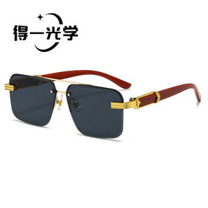 <b>Square</b> Oversized <b>Sunglasses</b> For Women Uv400 Protection Pc <b>Frame</b> Black Lens Outings Cycling Driving - Product Image 1