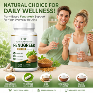Cápsulas de Fenogreco OEM/ODM, Suplementos Herbales Ricos en Extracto de Fenogreco 10:1, 60 Cápsulas por Botella, Antioxidante y Refuerzo Inmunológico - Product Image 3