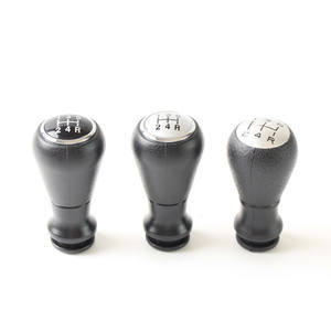Pomo de palanca de cambios de coche, cuero negro con tapa plateada, 5 velocidades, manual, para Peugeot Citroen C2 C3 C4L C5 206 306 307 308 406 - Product Image 3