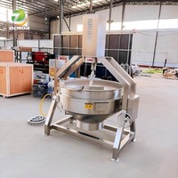 Marmite de cuisson industrielle à induction électrique avec agitateur, marmite de cuisson à vapeur électrique commerciale avec mélangeur