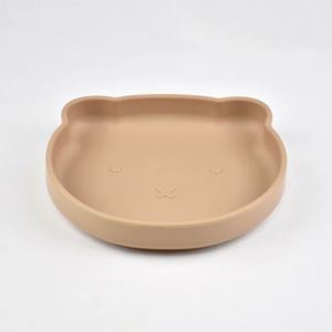 Factory <b>Bear</b> Baby Feeding Bowl <b>Cute</b> Silicone Plate Animal Kid Friendly Suction for Toddler Weaning Bpa Free - Product Image 1