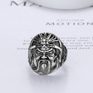 Hiphop Guardian Portrait Finger Ring Protect Biker <span class=keywords><strong>Rings</strong></span> For <span class=keywords><strong>Men</strong></span> And Boys - Product Image 3