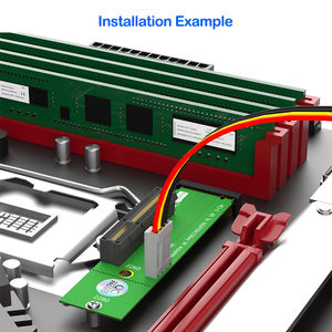 PCIe 4X <span class=keywords><strong>M</strong></span>.2 Key <span class=keywords><strong>M</strong></span> Adaptörü, Masaüstü/Dizüstü Bilgisayarlar için 22x60/80mm 12V Güç Girişi 1X/4X/8X/16X Riser Kartları (GPU/Ekran Kartı) 8GB/s'yi destekler. - Product Image 5