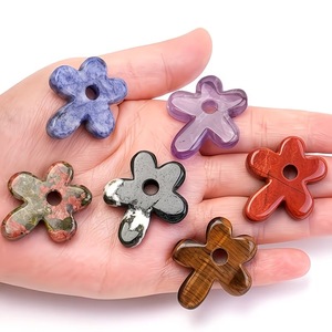 Natural Quartz Crystal Petal Beads Irregular Polished Stone Chips Handmade WUXIA Brand Women Jewelry Pendant <b>Key</b> Chain Making - Product Image 5