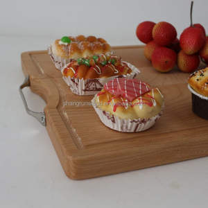 Planche à découper en bois massif réversible avec poignées et rainure pour le jus, épaisse planche à découper pour <span class=keywords><strong>boucher</strong></span>, planche à découper pour le fromage et la charcuterie - Product Image 4