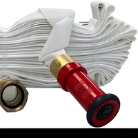 Tuyau d'incendie enroulable en PVC rouge avec revêtement EPDM, flexible 10-20 bars, avec raccords de type allemand en option pour incendies de classe A et B, installation facile
