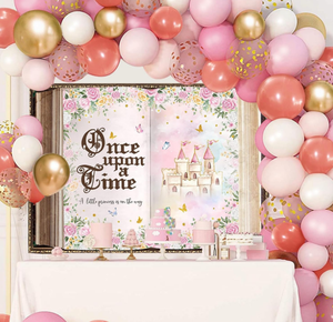 Princesse toile de fond château rose Floral princesse bébé douche décoration pour filles conte de fées livre papillon <span class=keywords><strong>papier</strong></span> <span class=keywords><strong>peint</strong></span> - Product Image 5