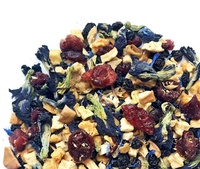 Heetverkopende cranberry-appel fruitmix thee met vlindererwtenbloesem blauwe hemel thee in losse groothandel