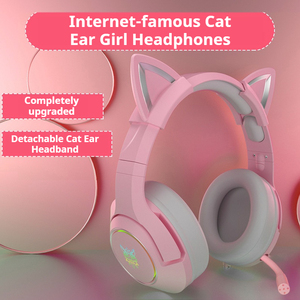 <span class=keywords><strong>ONIKUMA</strong></span> <span class=keywords><strong>K9</strong></span> หูฟังสำหรับเล่นเกมแบบมีหูแมว ไดรเวอร์ 50 มม. เสียงรอบทิศทาง 7.1 RGB แบบมีสาย ไมค์ตัดเสียงรบกวนแบบหน่วงเวลาต่ำ พีซี PS5 - Product Image 2