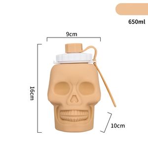 Nueva Taza Plegable de Silicona para Halloween, 650 ml, Botella de Agua Creativa con Cabeza de Calavera, Taza Deportiva para Exteriores para el Festival de los Fantasmas - Product Image 6