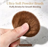 DailyQueen – Ensemble de 15 pinceaux de maquillage synthétiques KH, manche en bois, poils en nylon non absorbants, sans traces, pour anticernes et rasage