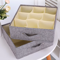 Boîte de rangement pliable en tissu non tissé à 3 couches, organiseur de tiroir pour vêtements, sous-vêtements, chaussettes, cubes de rangement pour placard
