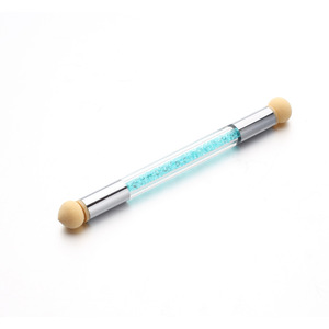 Stylo de teinture double tête éponge Halo, stylo dégradé pour ongles, fibres artificielles, manche en plastique, 50g, ensemble de pinceaux à ongles, crayon éponge pour ongles - Product Image 4