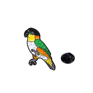 Juego de Pins Metálicos de Animales de Dibujos Animados con Tucanes y Loros, Pins de Arte Coleccionables de Aleación de Zinc con Esmalte Duro - Product Image 5
