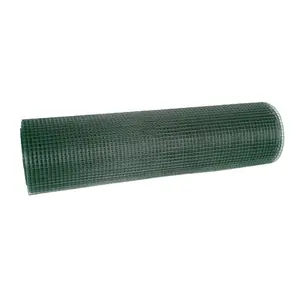 Treillis métallique soudé de 4mm d'épaisseur enduit de PVC vert bon marché Treillis métallique soudé pour armature de béton Mini soudage par points