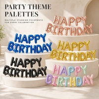 Ballons gonflables à air chaud, articles à thème pour événements, fournitures de décoration de fête, ballon de fête en feuille, ensemble de ballons joyeux anniversaire pour enfants