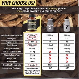 Özel Logo 2026 Yeni Wellspring Aşvagandha Takviyesi Organik Aşvagandha 2100 Mg - 100 Vegan Kapsül - Product Image 5