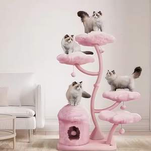 Su misura lussuoso grande albero di gatto torre casa di fiori Design con corda di Sisal uno pendente peluche giocattolo con campana - Product Image 2