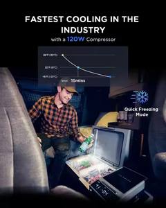 Pour <span class=keywords><strong>ECOFlow</strong></span> 40Qt (38L) réfrigérateur de voiture Portable refroidisseur électrique avec machine à glaçons batterie supplémentaire onde sinusoïdale Pure pour le Camping - Product Image 4