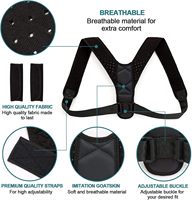 Correcteur de posture unisexe réglable et respirant pour le soutien du dos et des épaules, idéal pour le travail au bureau et l'usage quotidien