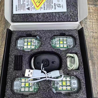 Lampe de signalisation LED à télécommande sans fil, 7 couleurs, pour voiture, moto, vélo, drone RC, lampe indicatrice de position clignotante