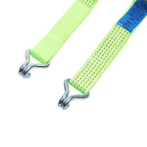 Heavy Duty 2 "5T Groen Wit Zink Lange Steel Gesp Polyester Ratel Vastbinden Riem Met Dubbele J Haak Voor Vrachtcontrole - Product Image 4
