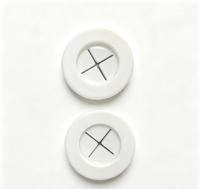 Anneau de protection double face en caoutchouc blanc, anti-poussière, à clipser, pour panneau électrique, pour câble et trou de passage.