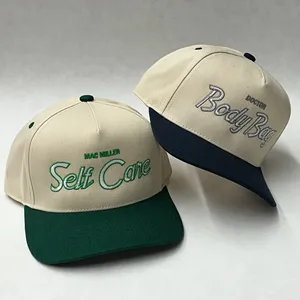 INJAE VINA 2 toni caratteri Vintage personalizzati beeverly Hills Sports Snapback cappello 3D ricamo Logo personalizzato cappellini da Baseball per gli uomini
