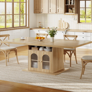 Tùy Chỉnh Đồ Nội Thất Nhà Bếp Lớn Bằng Gỗ Bàn Ăn Ăn Với Kệ Mở Và Lưu Trữ Tủ Kệ - Product Image 2