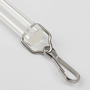 Acrylic Pull Rod Customized Drapery Baton Acrylic Clear Curtain Pull Wand with Snap <b>Hook</b> - Product Image 4