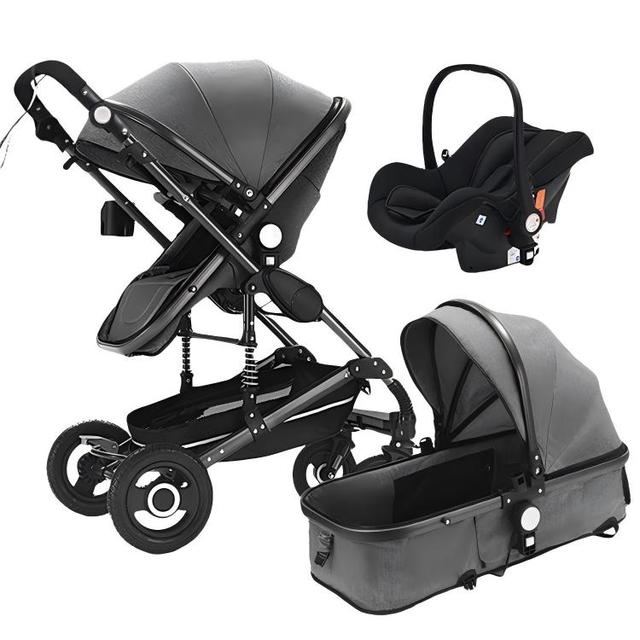 Hot Sale Three-in-one Foldable Portable Stroller Car Seat Sitting Lying Comfortable Shock-absorbing High-landscape Oxford